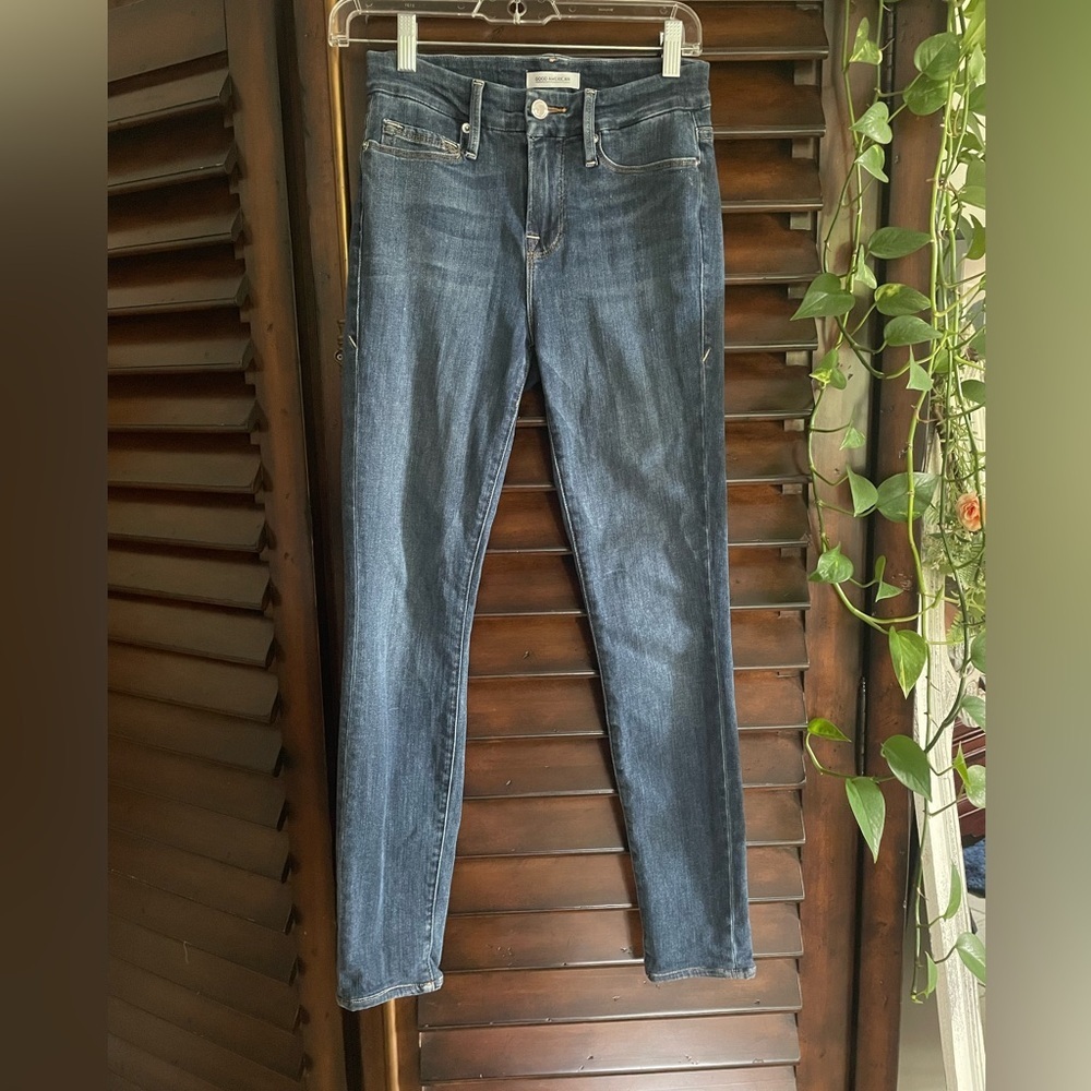 Good American Women's Blue Skinny Jeans Good Legs EUC 2 /26 - Picture 2 of 5